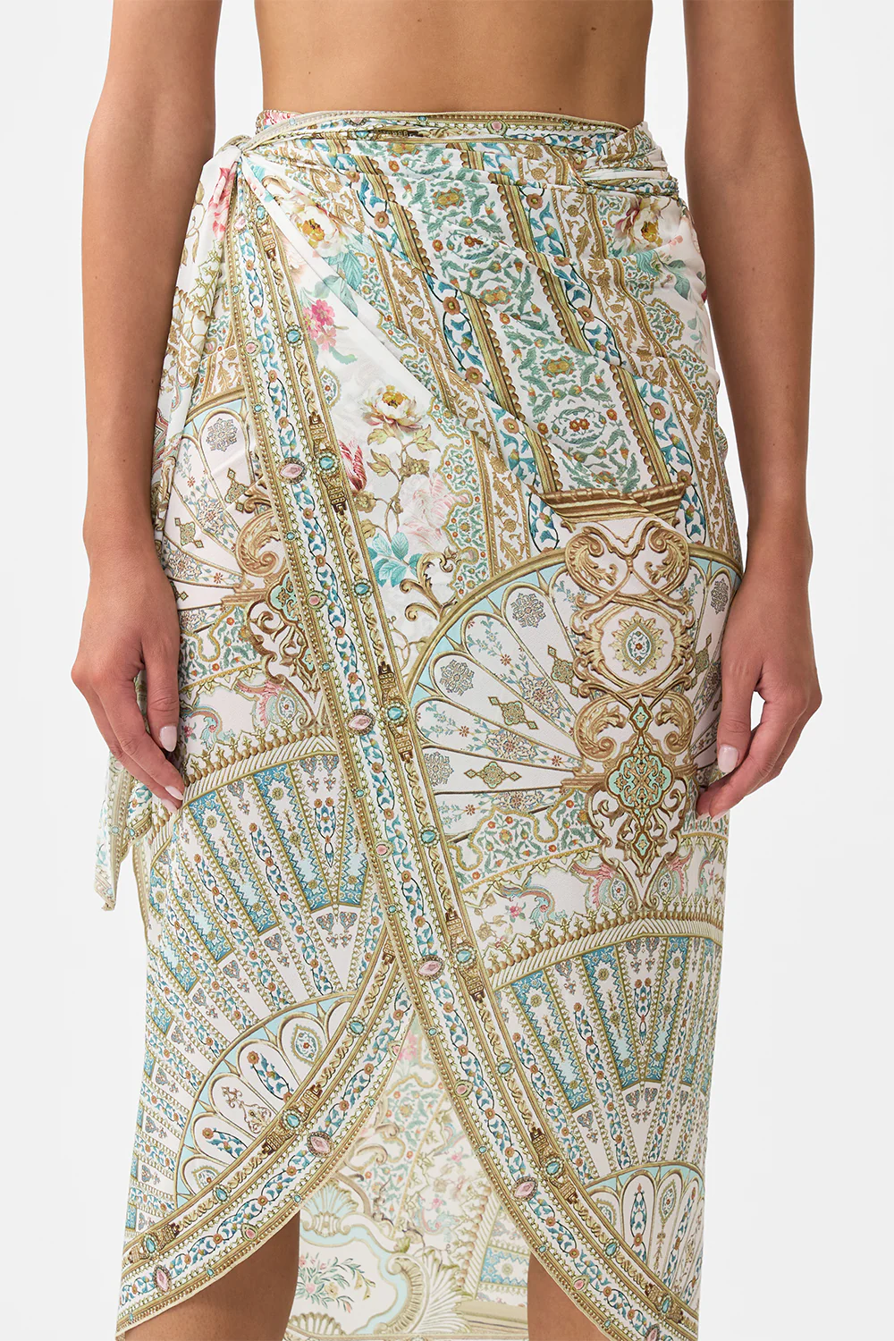 EYELET WRAP MAXI SARONG WITH TIE WAIST OTTOMAN DYNASTY - Image 5