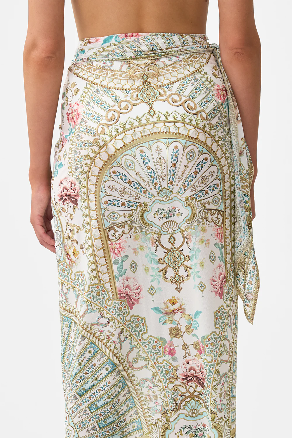 EYELET WRAP MAXI SARONG WITH TIE WAIST OTTOMAN DYNASTY - Image 6
