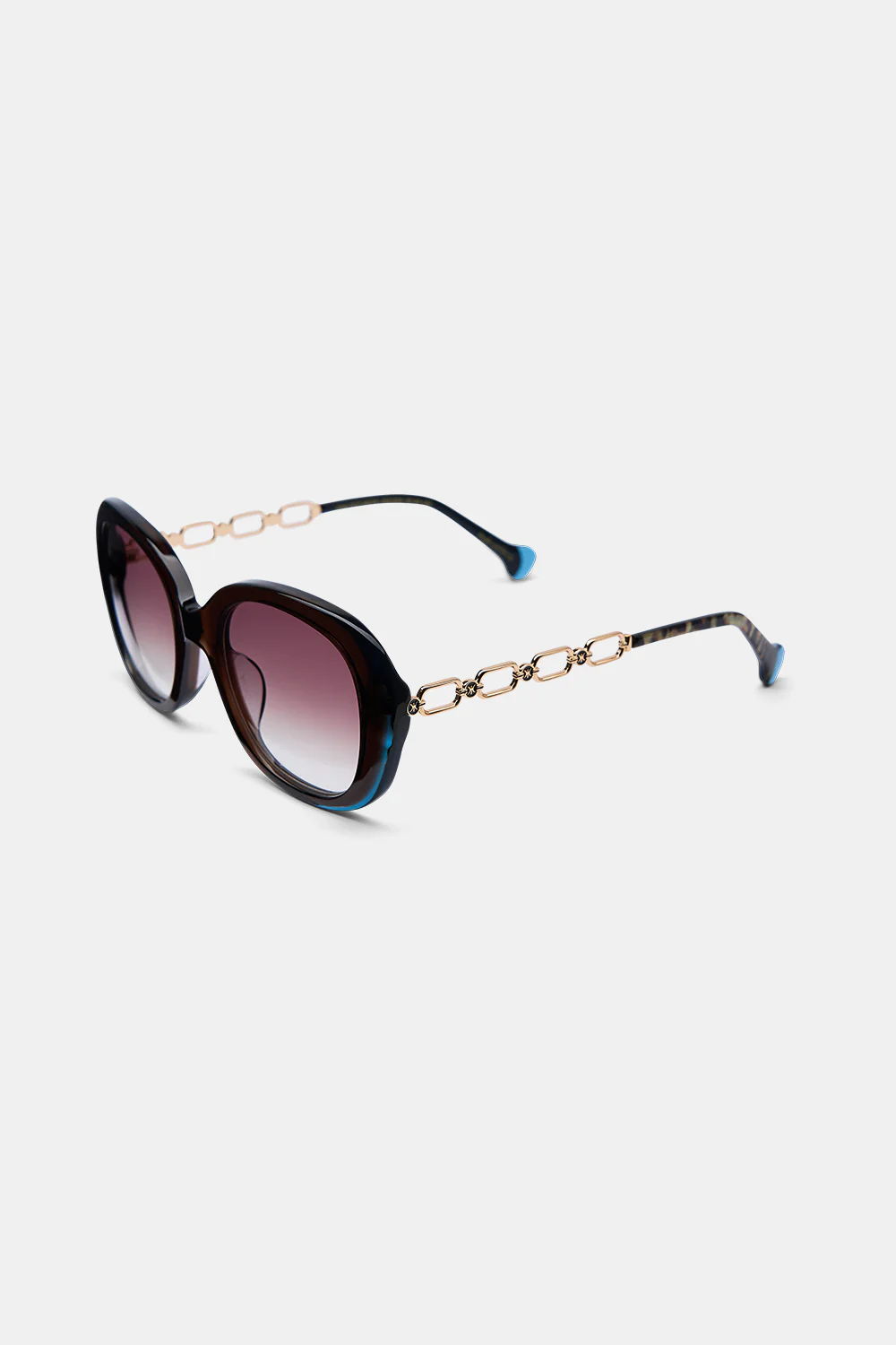 ONE HOT MESS SUNGLASSES CRYSTAL CHOCOLATE / CRYSTAL TEAL