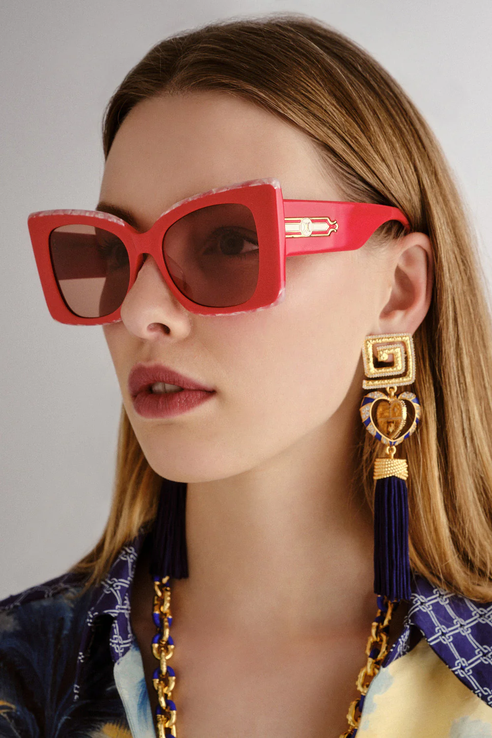 WHERE'S MY VALET SUNGLASSES SOLID POPPY / IVORY MARBLE GOLD - Image 5