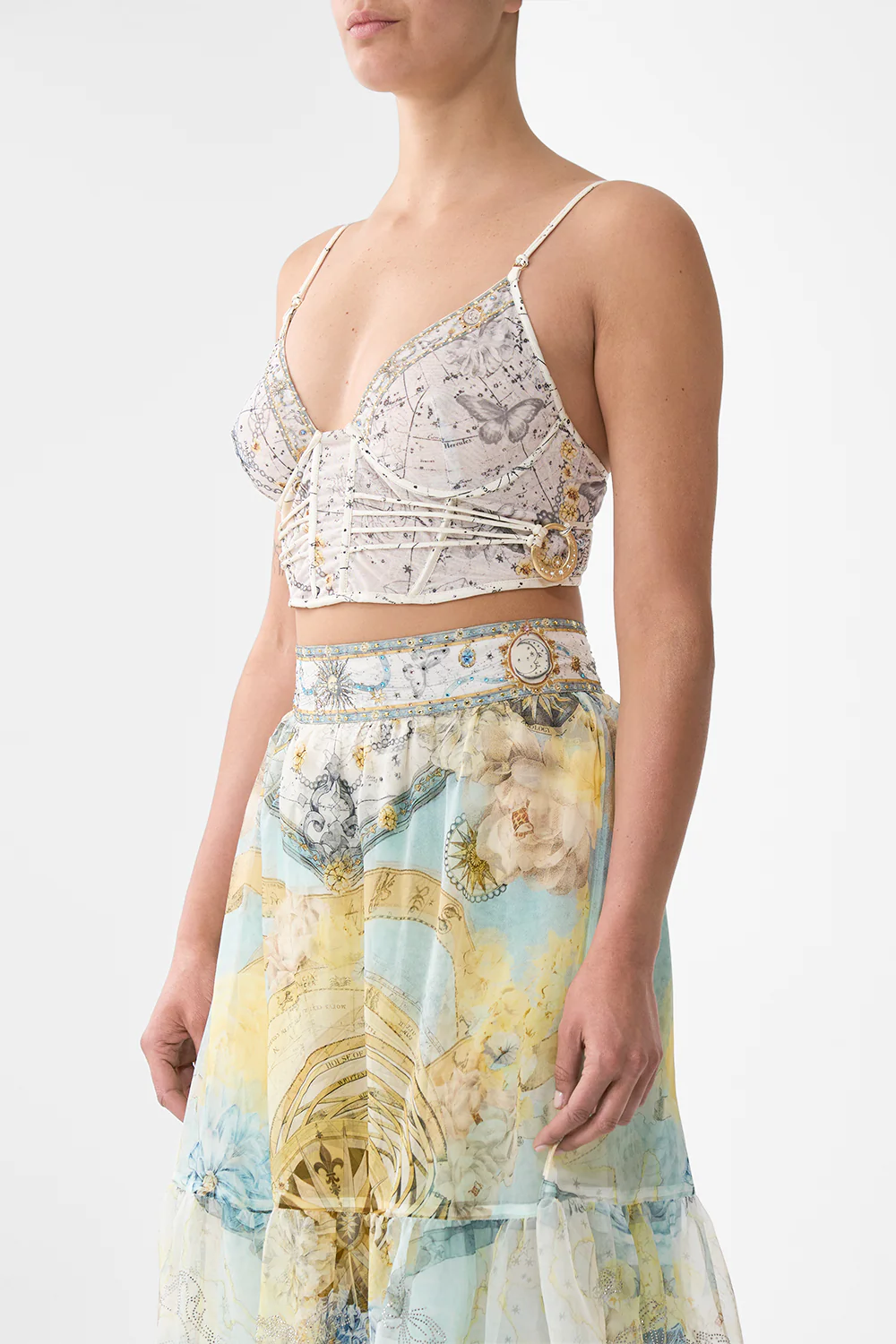 UNDERWIRE CORSET WITH ROULEAU RING TRIM MY LUCKY STARS - Image 5