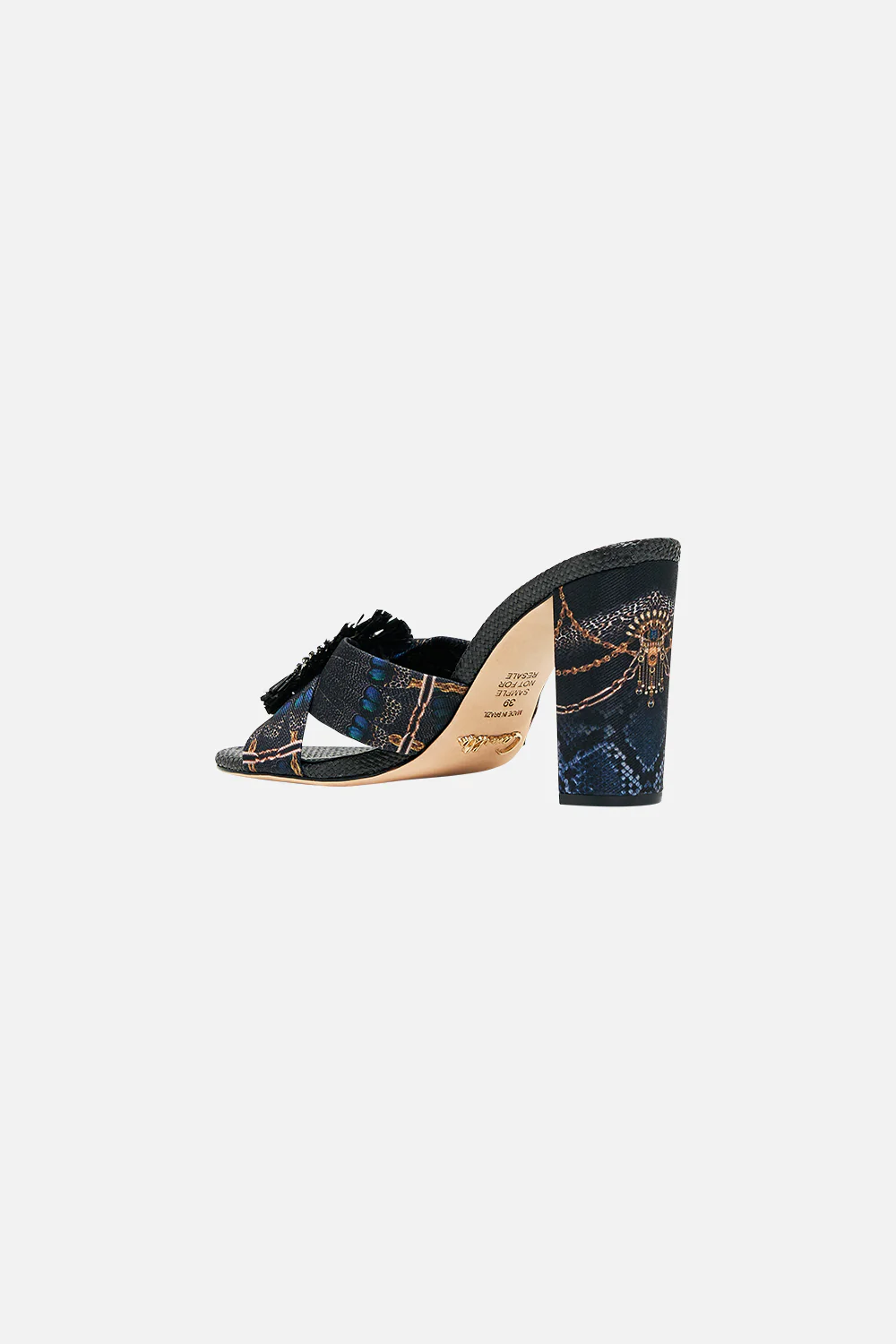 AZRA PRINTED RAFFIA MULE HEEL SONG OF THE SOLSTICE - Image 2