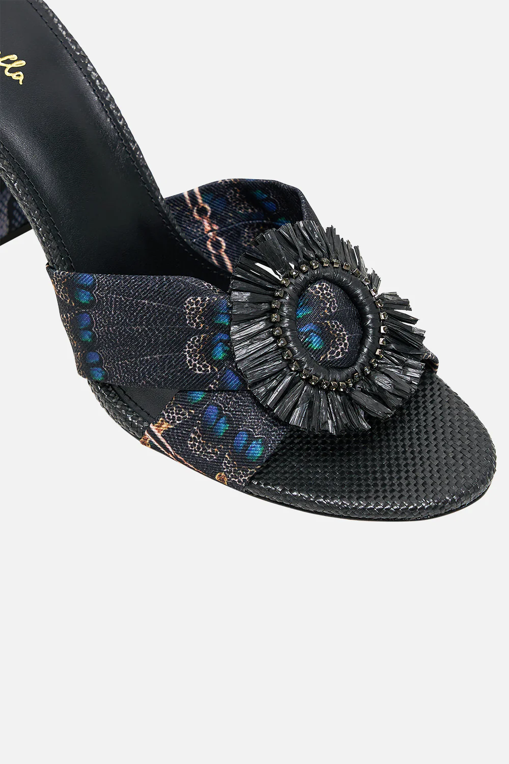 AZRA PRINTED RAFFIA MULE HEEL SONG OF THE SOLSTICE - Image 4