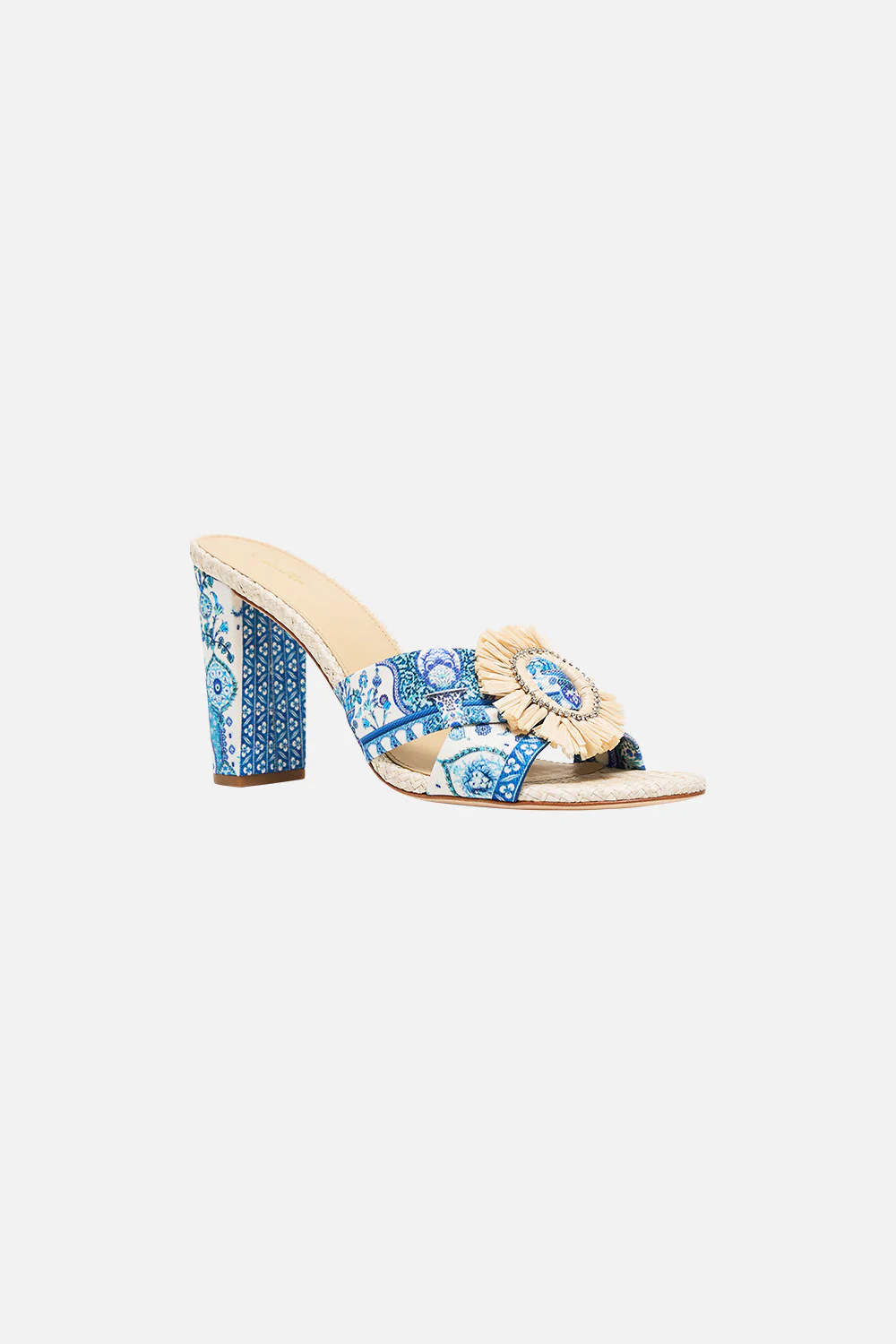 AZRA PRINTED RAFFIA MULE HEEL ISNIK LULLABY - Image 2