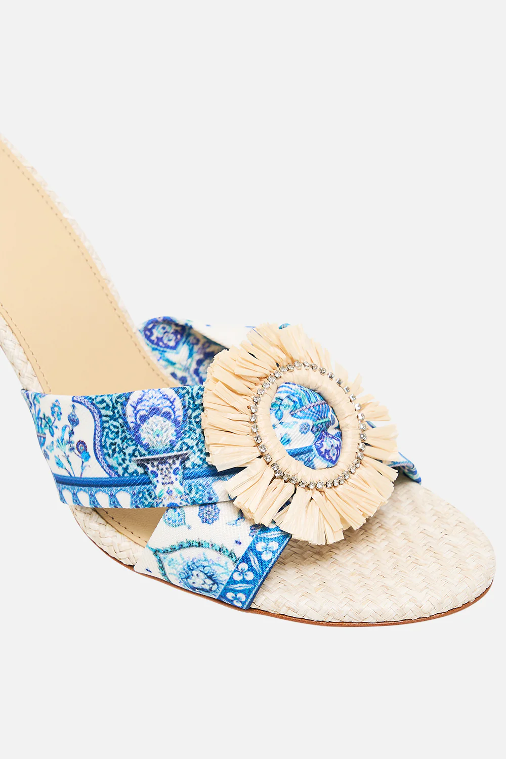 AZRA PRINTED RAFFIA MULE HEEL ISNIK LULLABY - Image 4