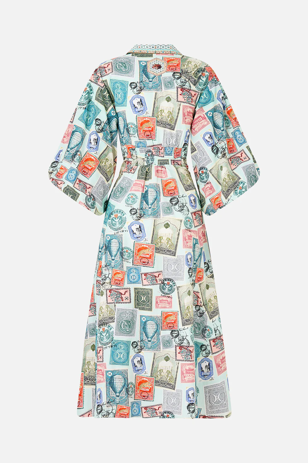 WAIST TIE SHIRT DRESS WITH BUBBLE SLEEVE WITH LOVE FROM TÜRKIYE - Image 6