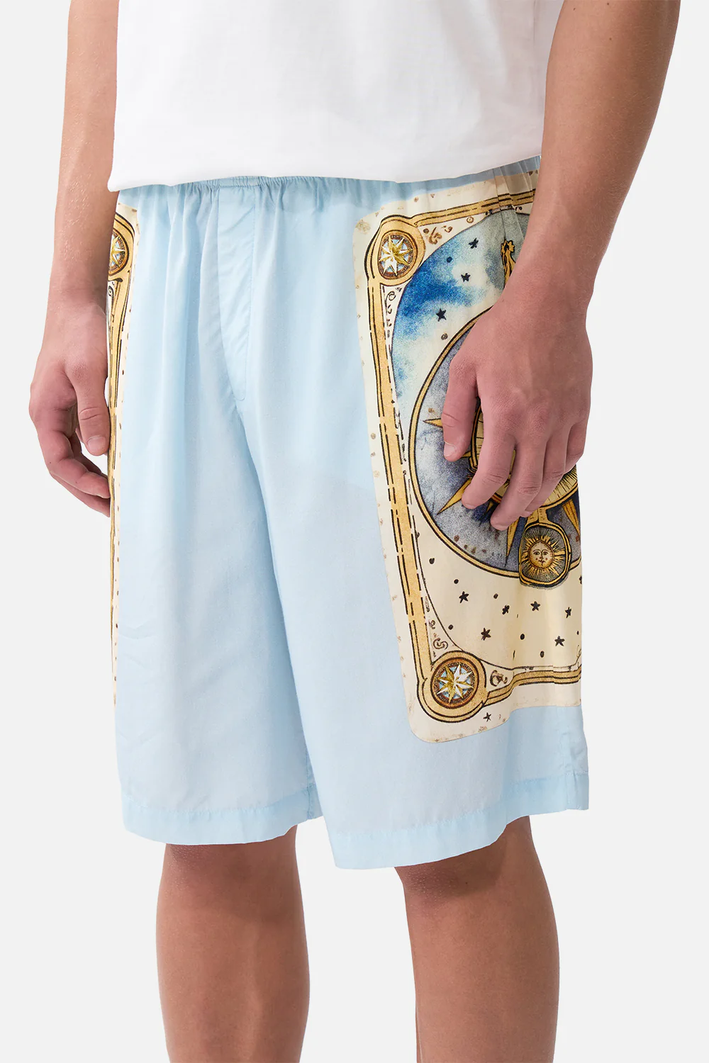 BAGGY LONG WALK SHORT WITH ELASTIC WAIST HOUSE OF HOROSCOPES - Image 5