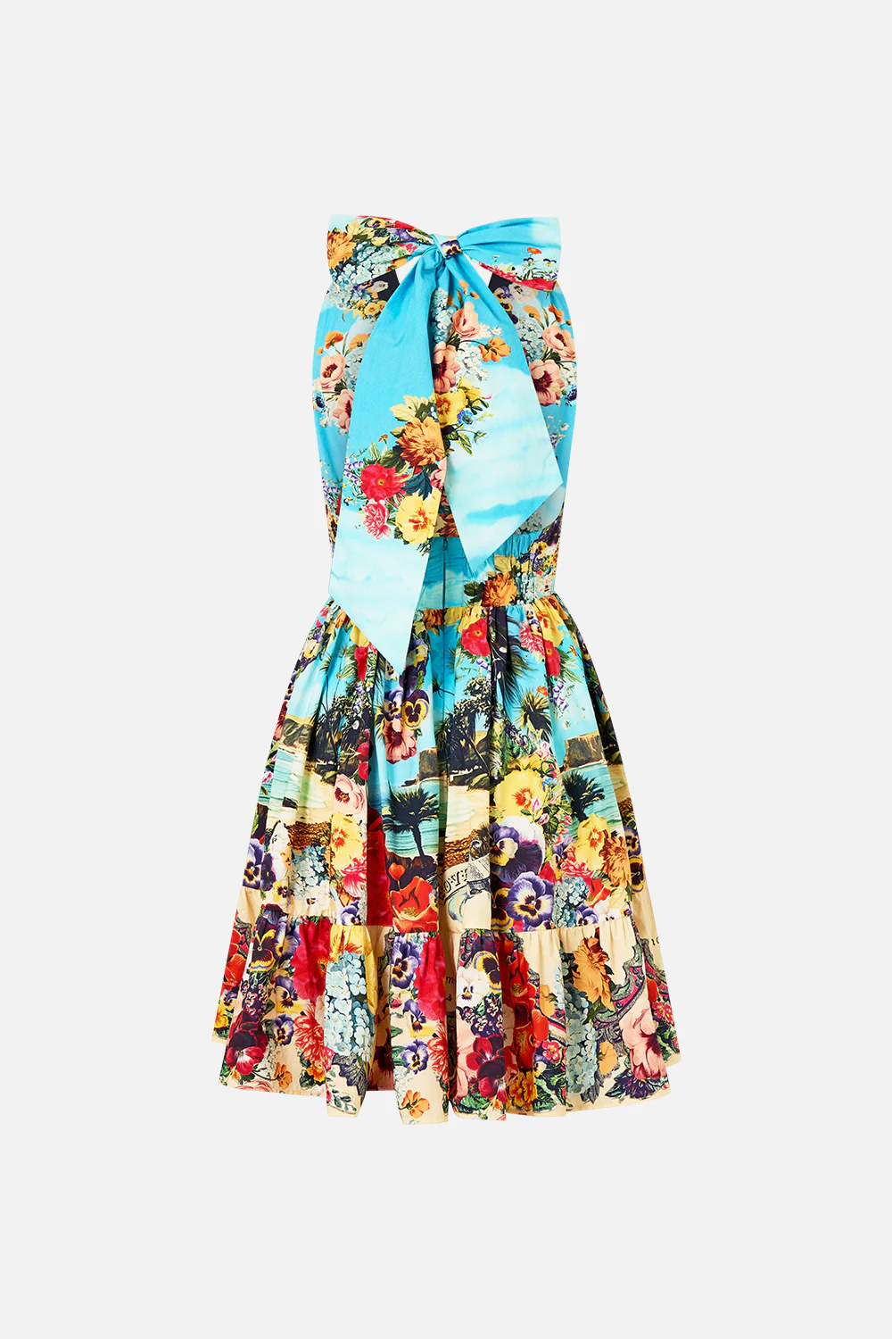 RUFFLE HEM HALTER SHORT DRESS BATHING BOMBSHELL - Image 8