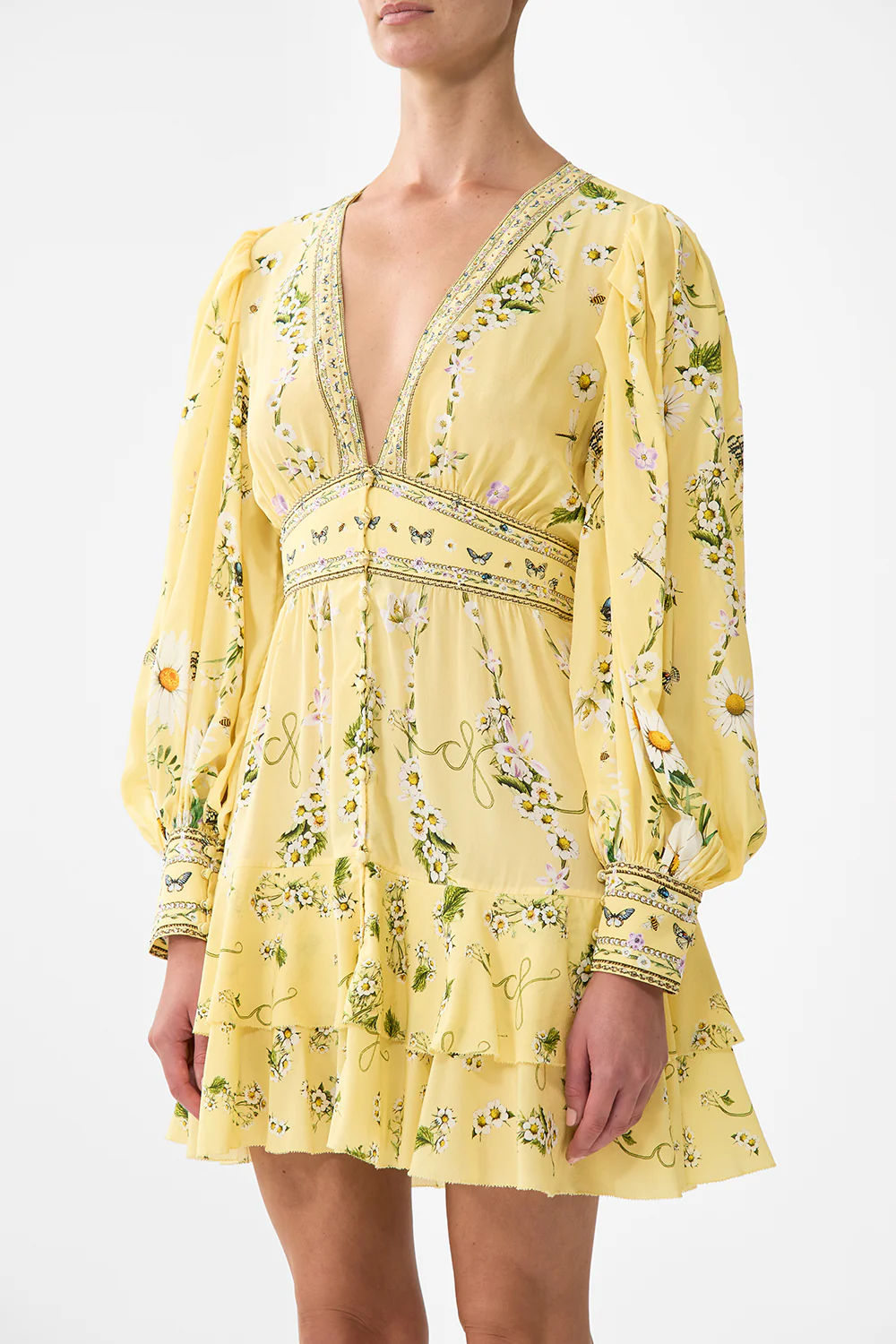 BUTTON FRONT FRILL DRESS DAISY CHAINS - Image 5