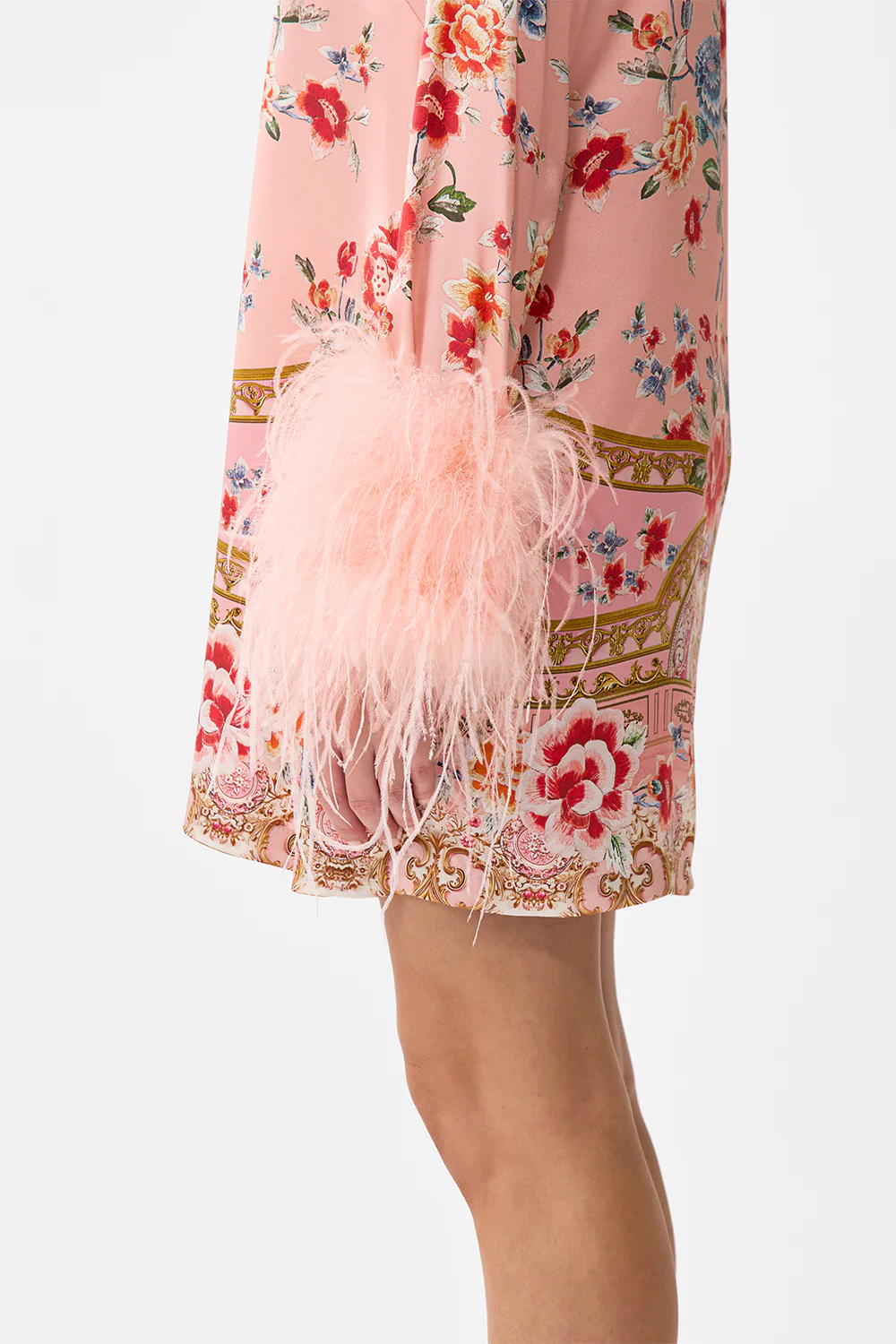 MINI SHIRT DRESS WITH FEATHERS MAJESTIC MILLA - Image 6