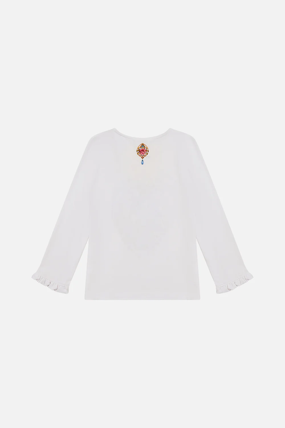 KIDS LONG SLEEVE TEE WITH FRILL CUFF TILED IN TIME - Image 2