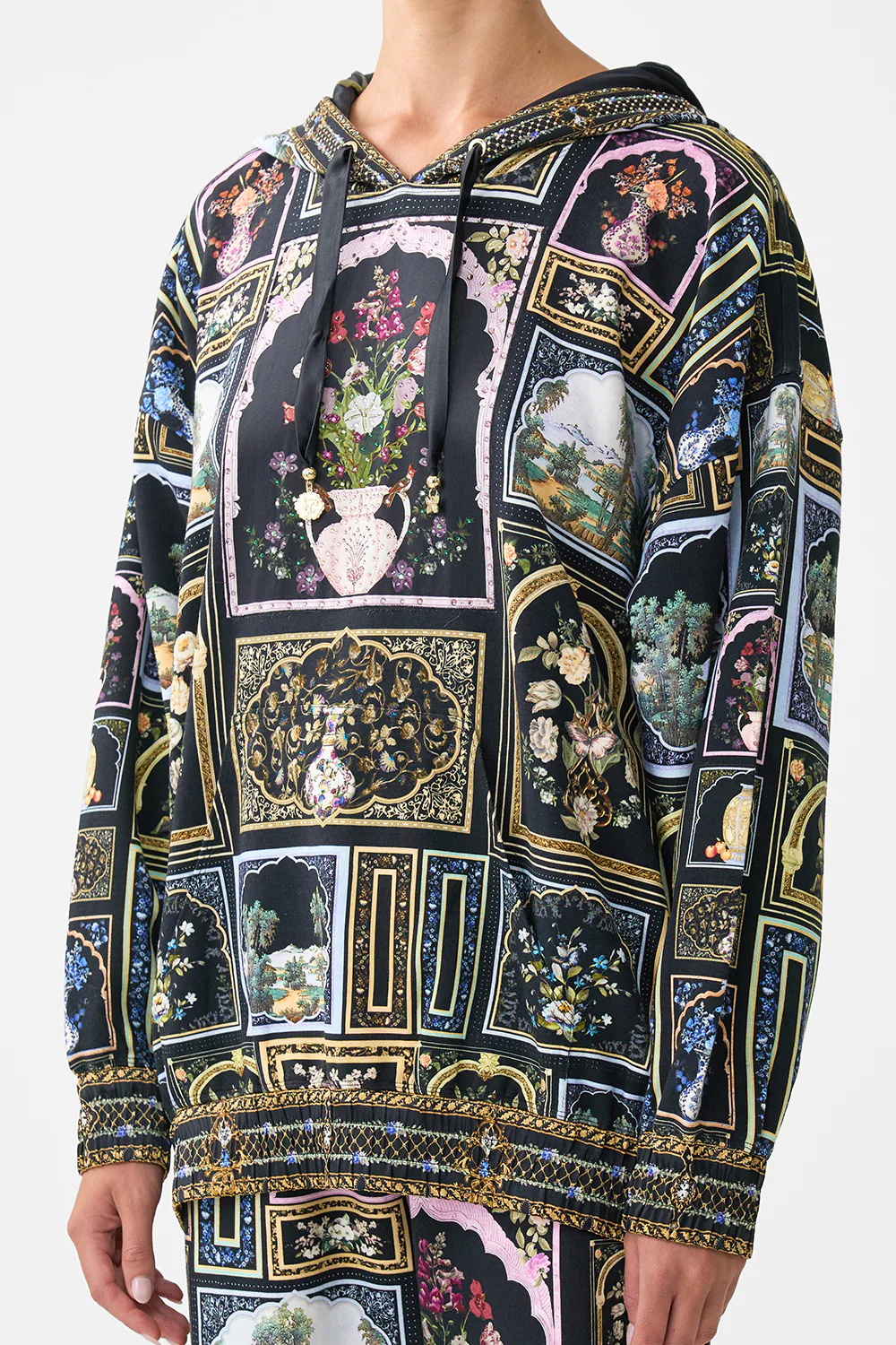 SILK HEM BAND BOYFRIEND HOODIE OTTOMAN ELEGANCE - Image 5