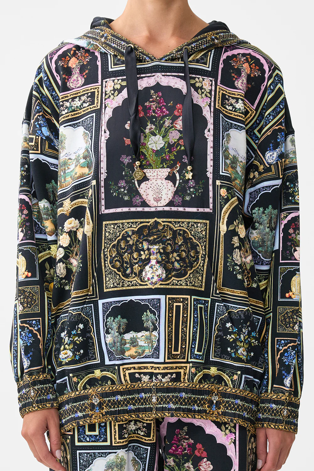 SILK HEM BAND BOYFRIEND HOODIE OTTOMAN ELEGANCE - Image 6
