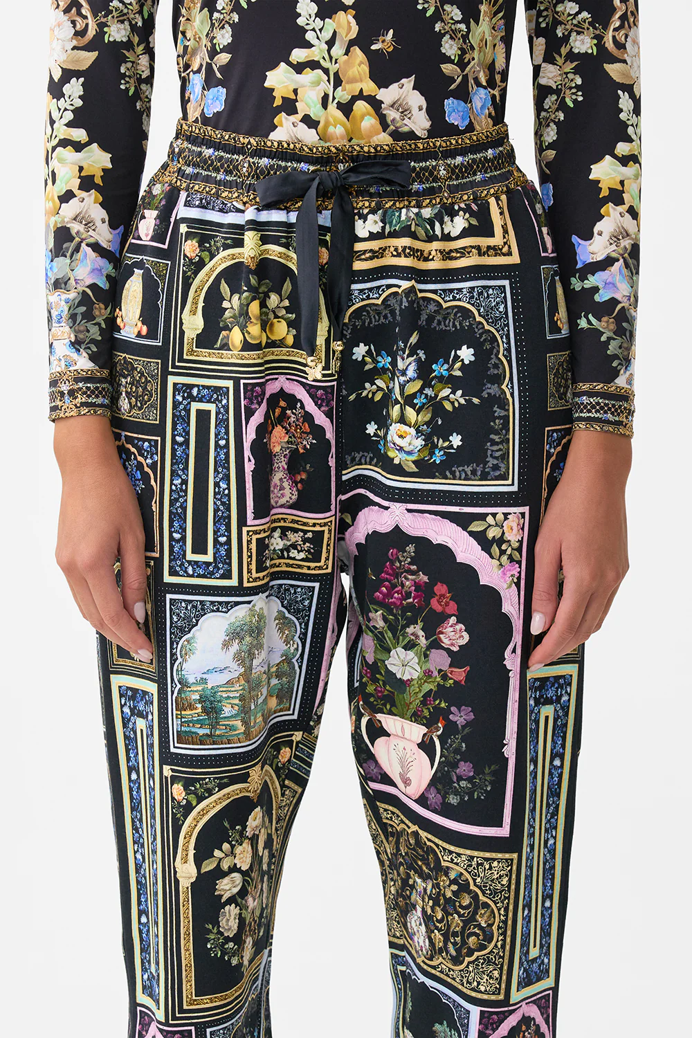 JERSEY TRACK PANT WITH SILK DETAILS OTTOMAN ELEGANCE - Image 5
