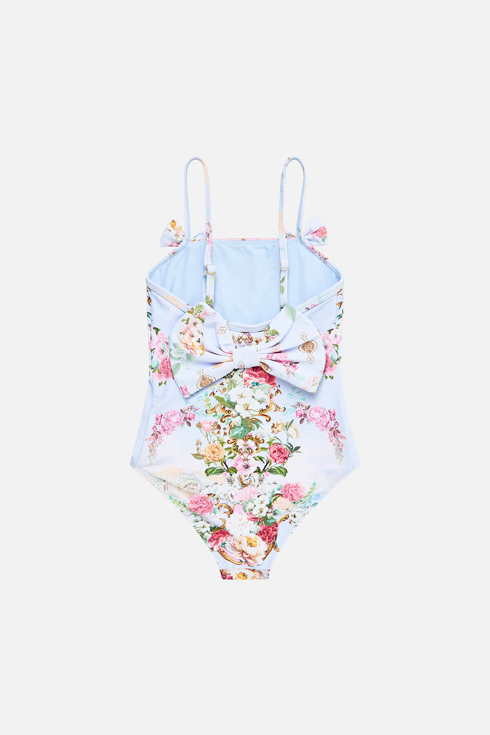 KIDS STRAIGHT NECK ONE PIECE WITH BOWS TILED IN TIME - Image 2