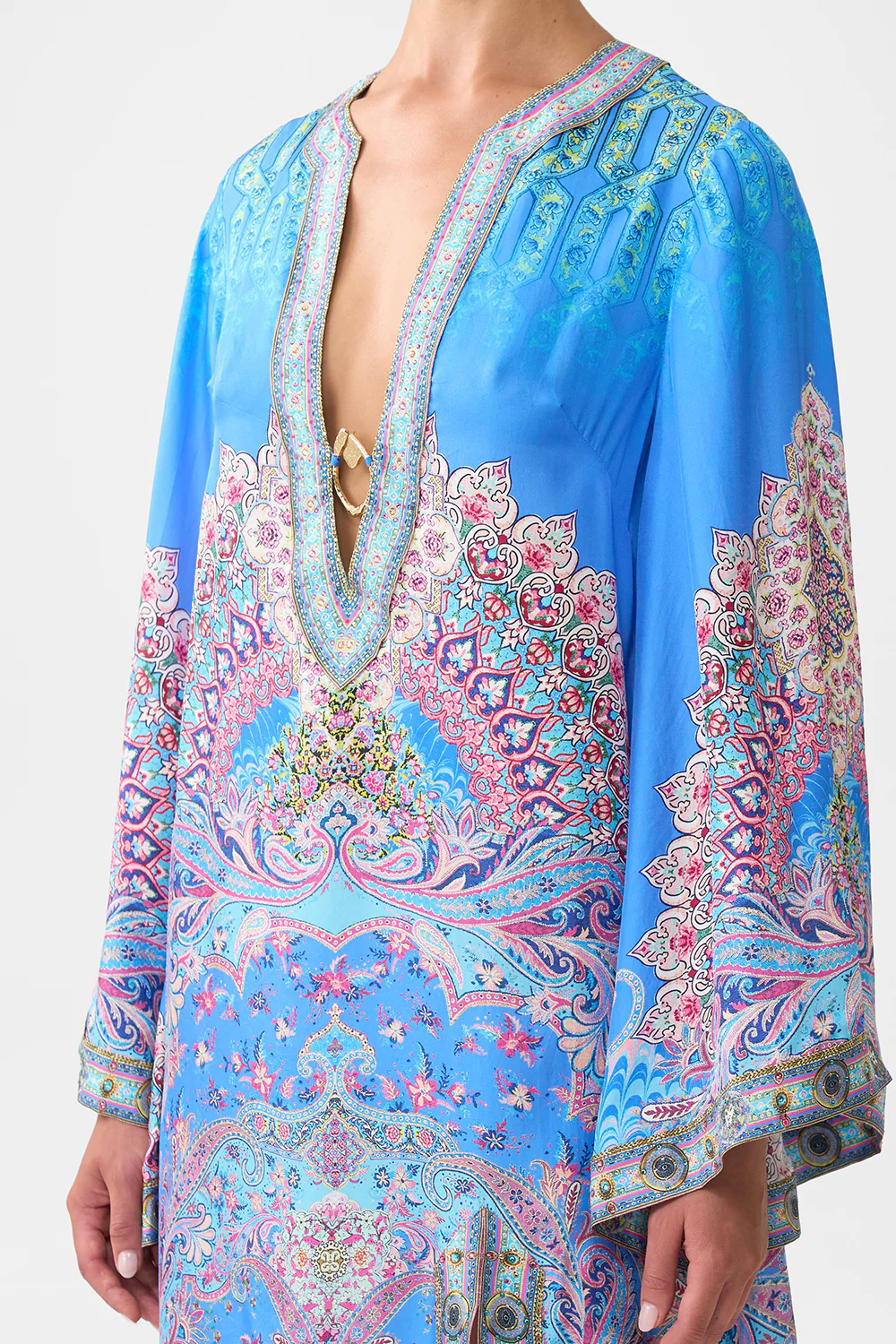 DEEP V NECK HARDWARE KAFTAN FOOTSTEPS IN FOLKLORE - Image 5