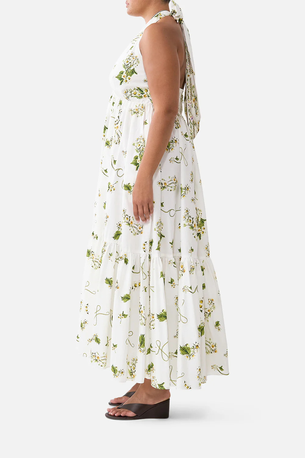 RUFFLE HEM HALTER DRESS BOTANICAL UTOPIA - Image 12