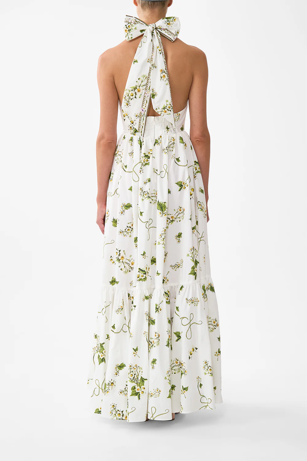 RUFFLE HEM HALTER DRESS BOTANICAL UTOPIA - Image 2