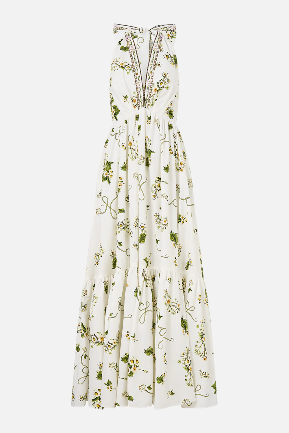 RUFFLE HEM HALTER DRESS BOTANICAL UTOPIA - Image 3