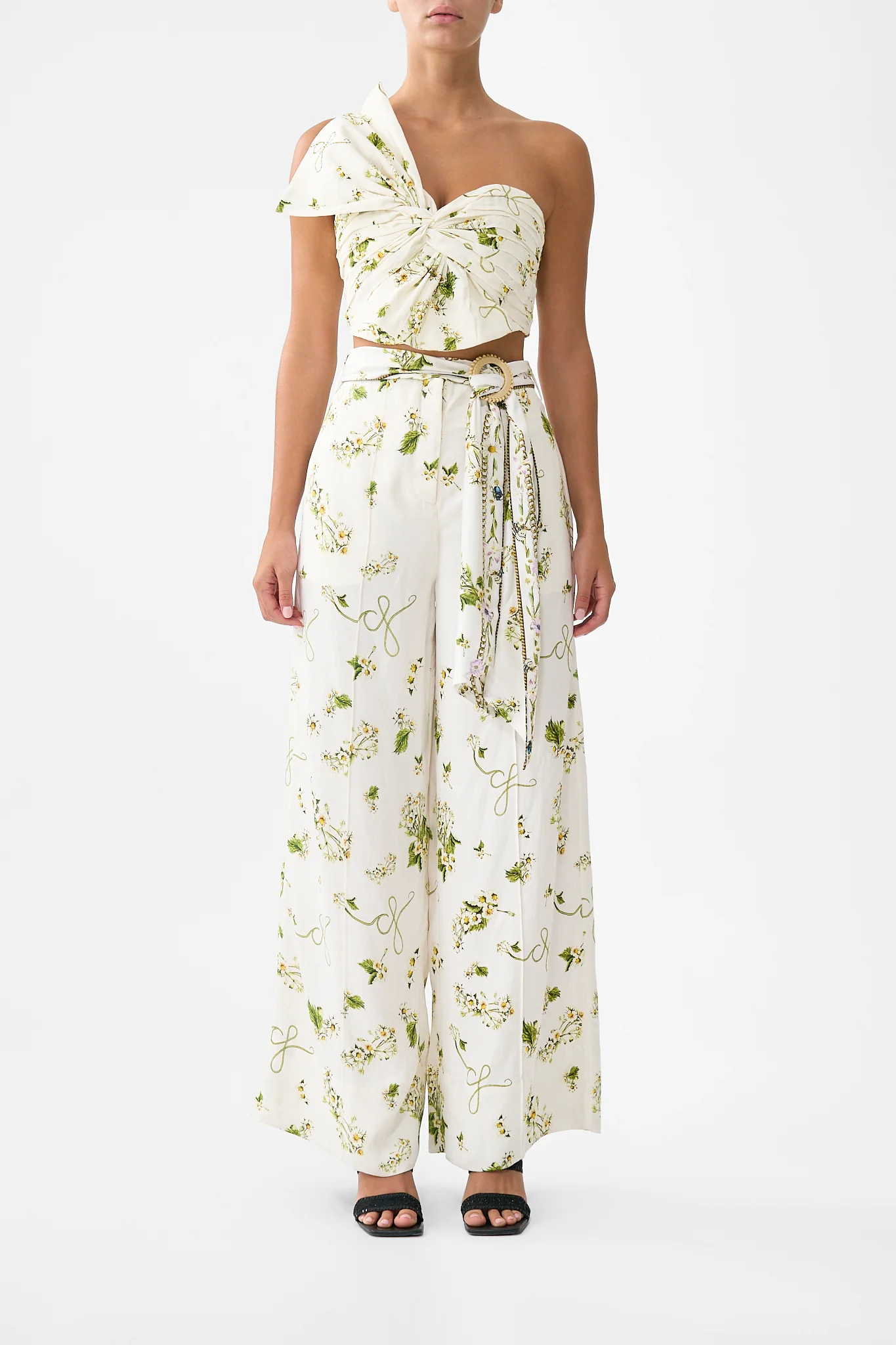 SCARF BELT WIDE LEG PANT BOTANICAL UTOPIA