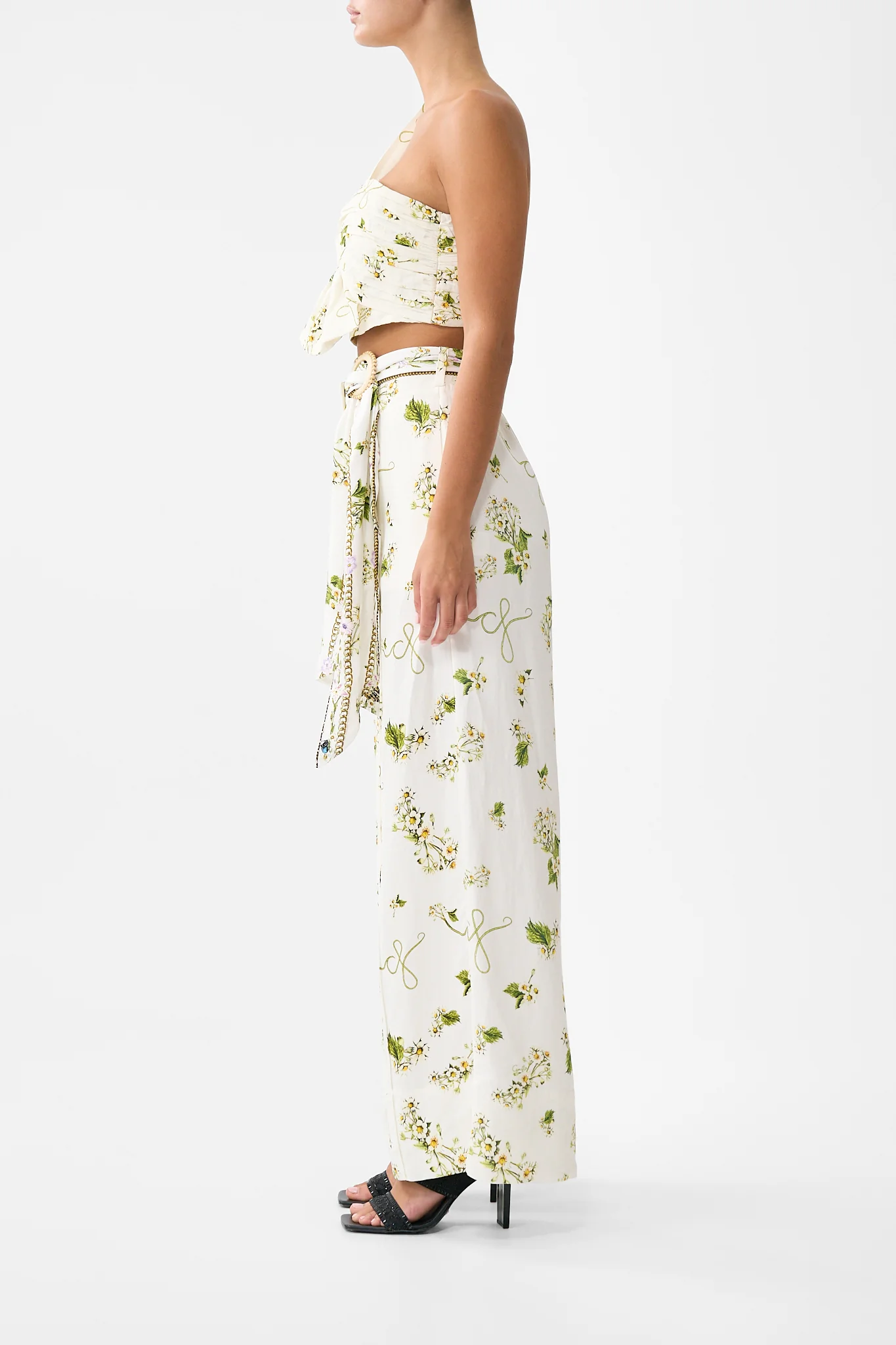 SCARF BELT WIDE LEG PANT BOTANICAL UTOPIA - Image 4