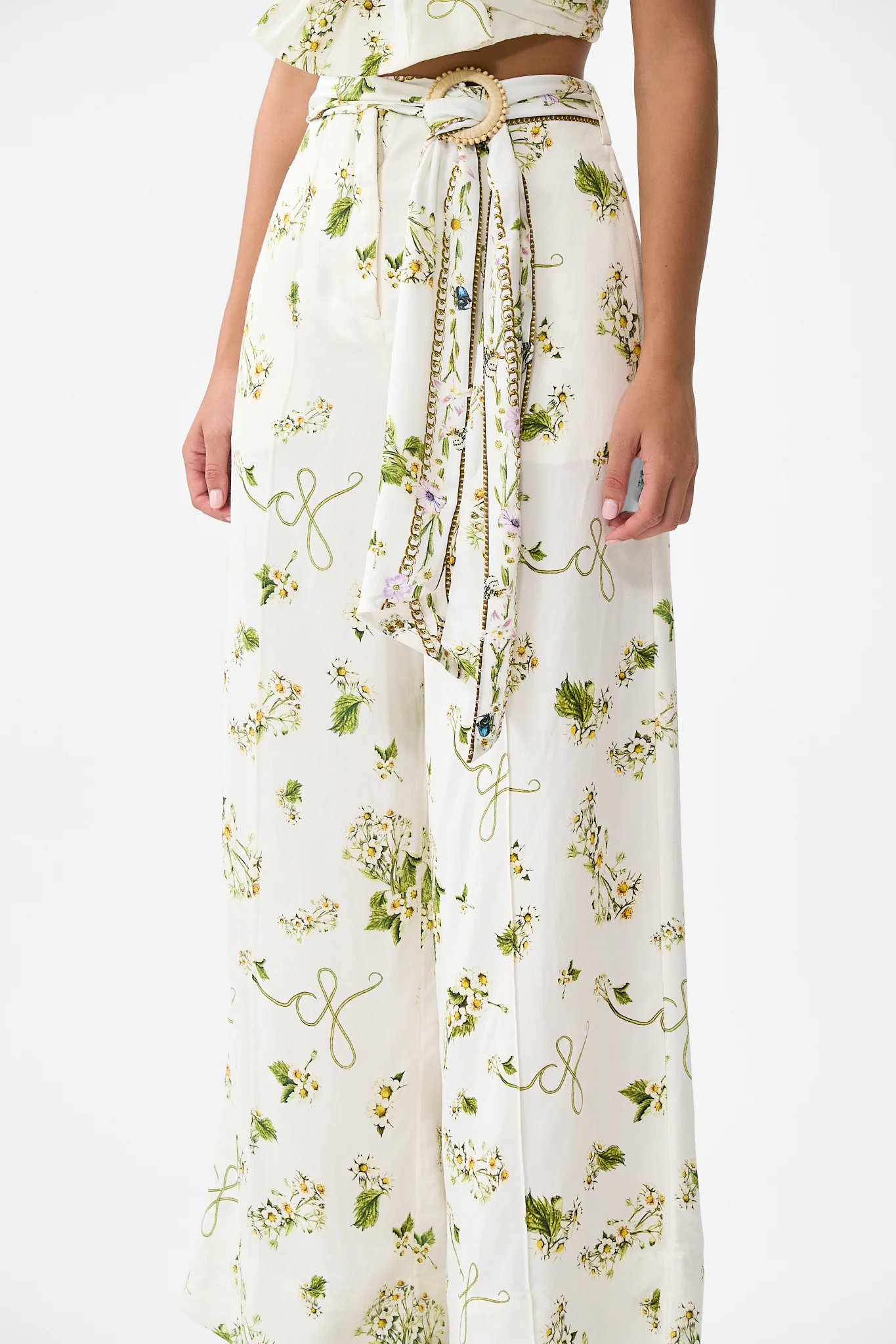 SCARF BELT WIDE LEG PANT BOTANICAL UTOPIA - Image 5