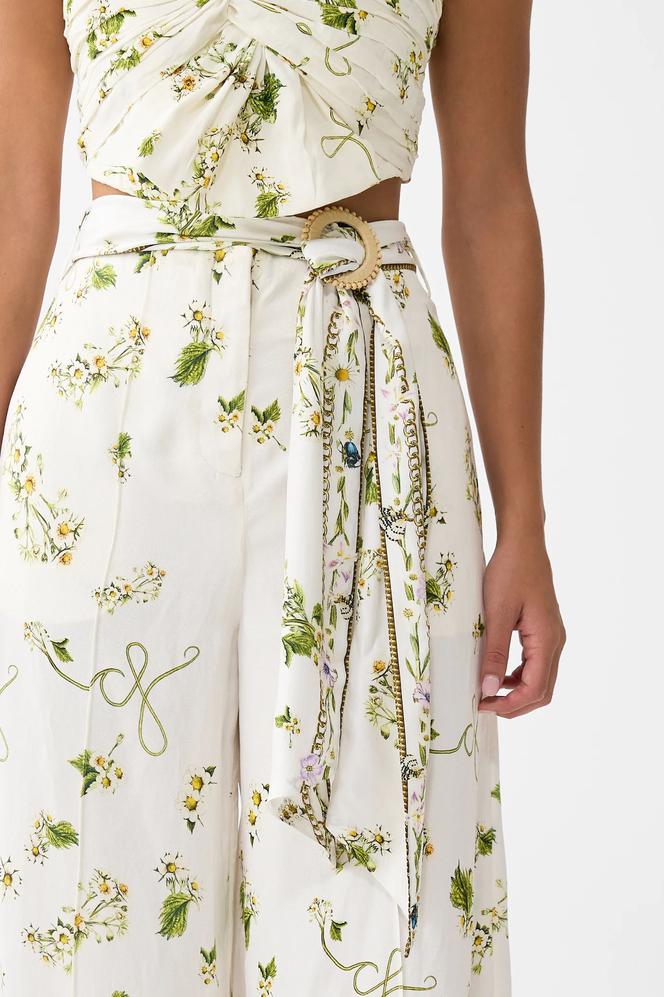 SCARF BELT WIDE LEG PANT BOTANICAL UTOPIA - Image 6