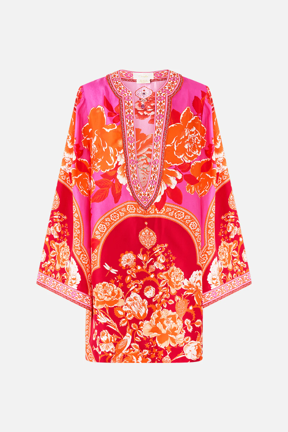 DEEP V NECK HARDWARE SHORT KAFTAN TILES OF TÜRKIYE - Image 3