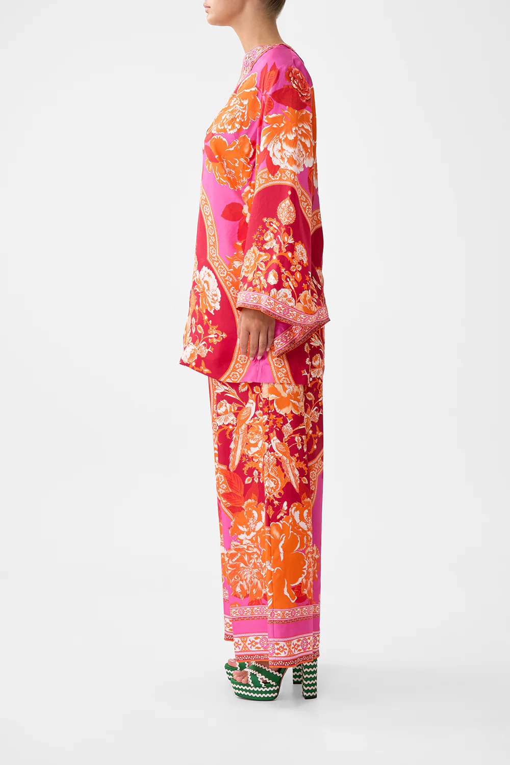 DEEP V NECK HARDWARE SHORT KAFTAN TILES OF TÜRKIYE - Image 4