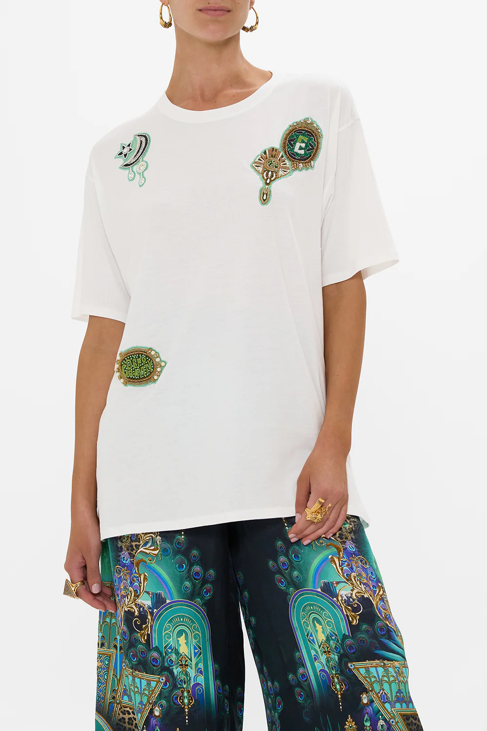 OVERSIZED BAND TEE- WHITE DEFY GRAVITY - Image 5