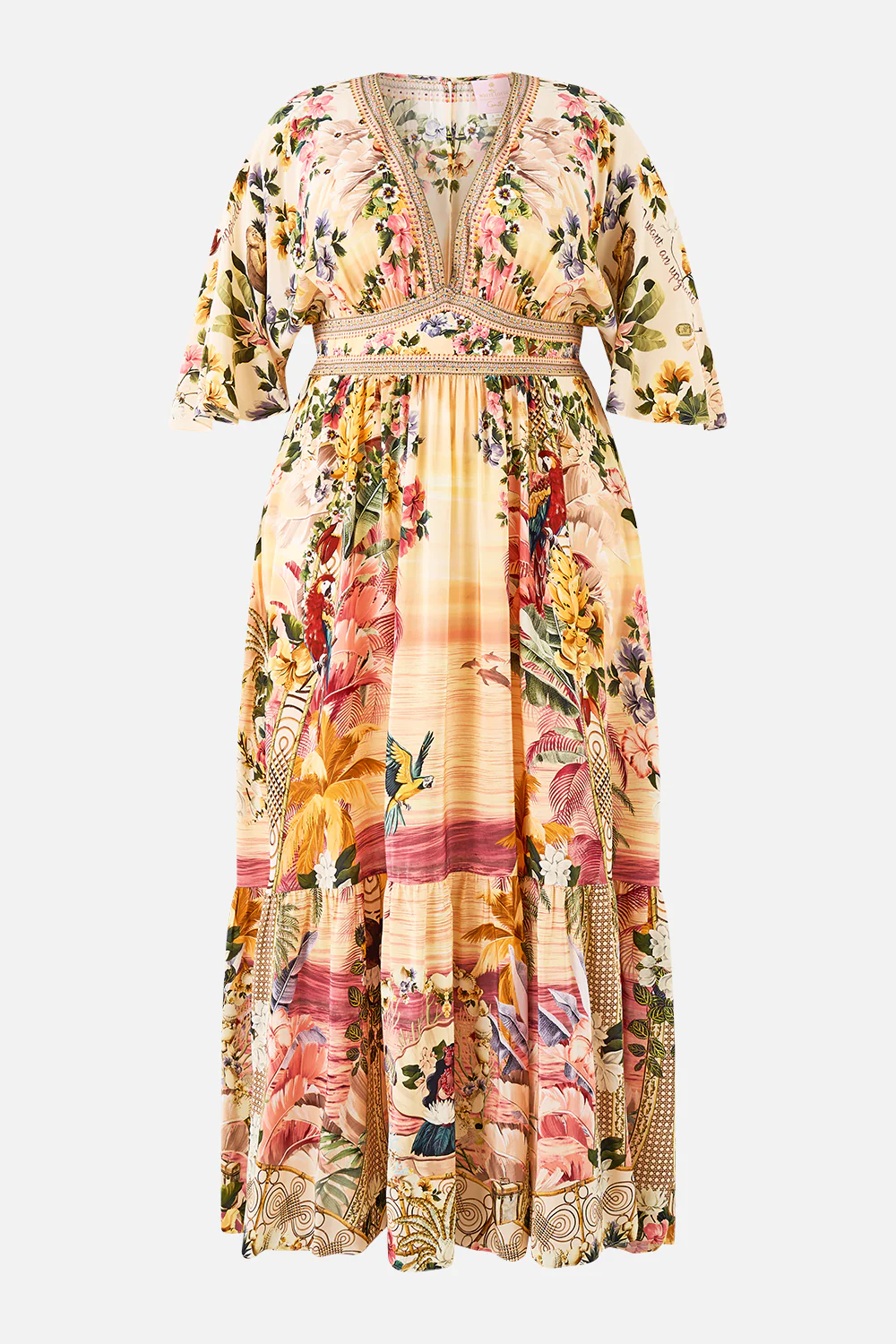 WAISTED DRESS WITH HEM RUFFLE WELCOME TO THE WHITE LOTUS - Image 10