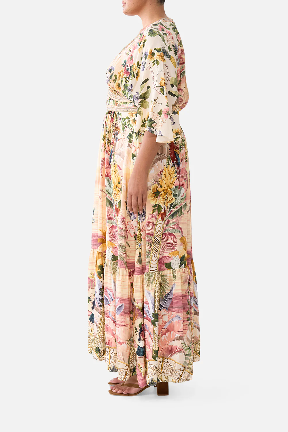 WAISTED DRESS WITH HEM RUFFLE WELCOME TO THE WHITE LOTUS - Image 11