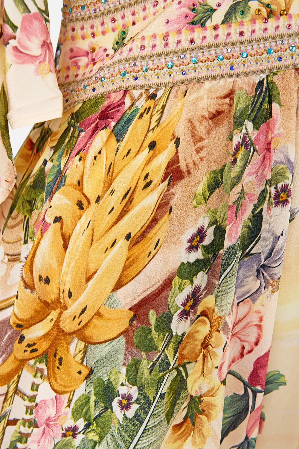 WAISTED DRESS WITH HEM RUFFLE WELCOME TO THE WHITE LOTUS - Image 6