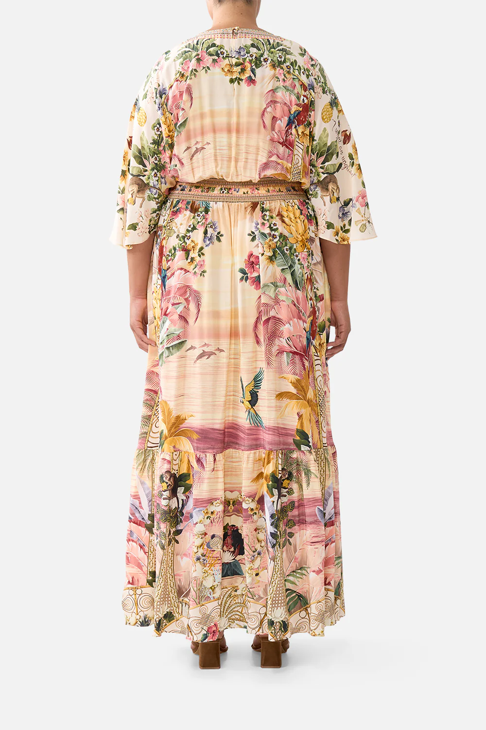 WAISTED DRESS WITH HEM RUFFLE WELCOME TO THE WHITE LOTUS - Image 9