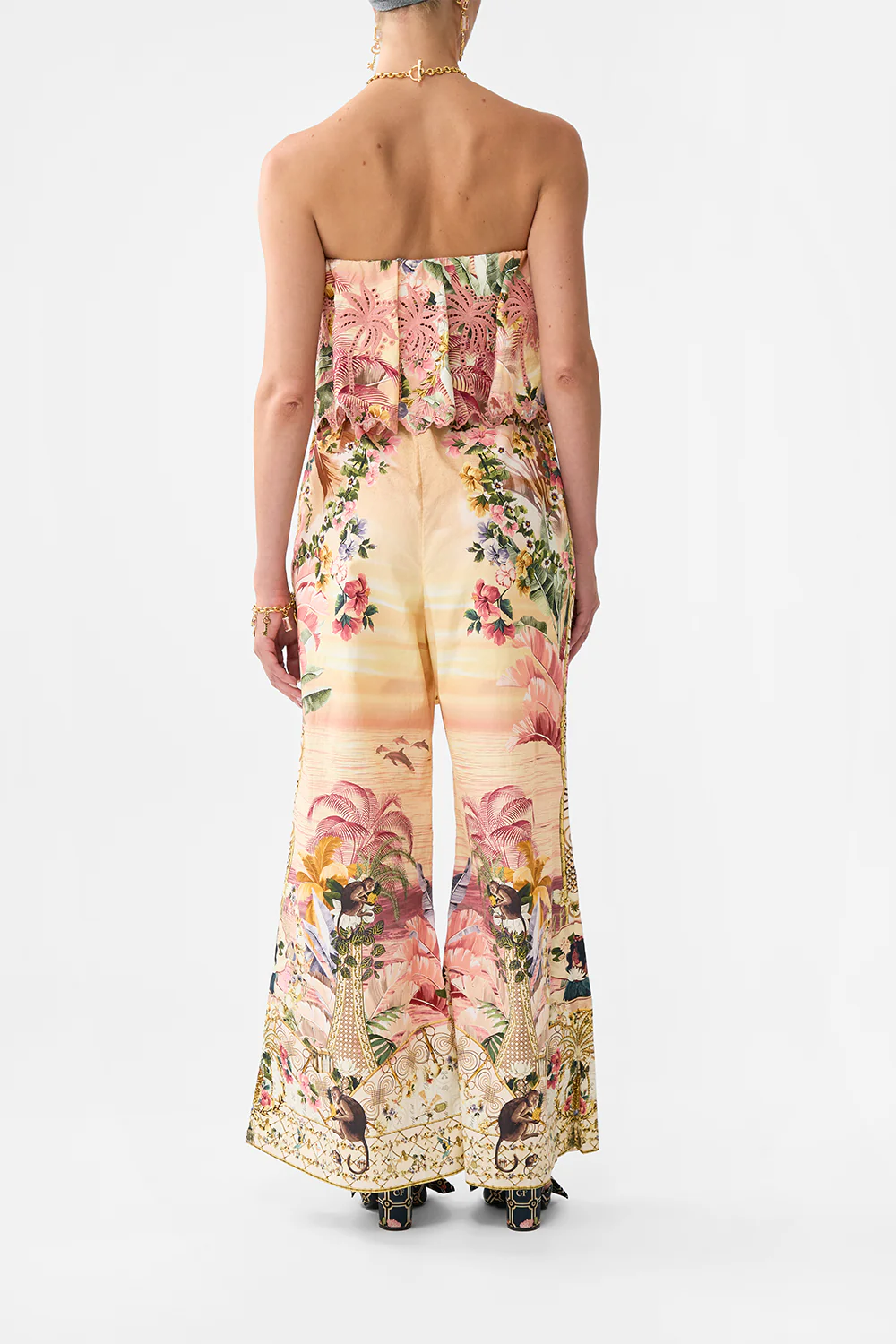 STRAPLESS JUMPSUIT WITH FRILL WELCOME TO THE WHITE LOTUS - Image 2