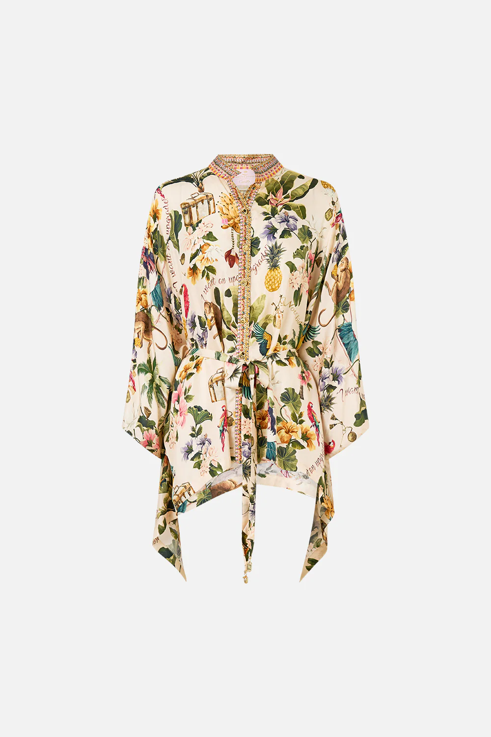 BUTTON THROUGH SCARF BLOUSE WELCOME TO THE WHITE LOTUS - Image 3