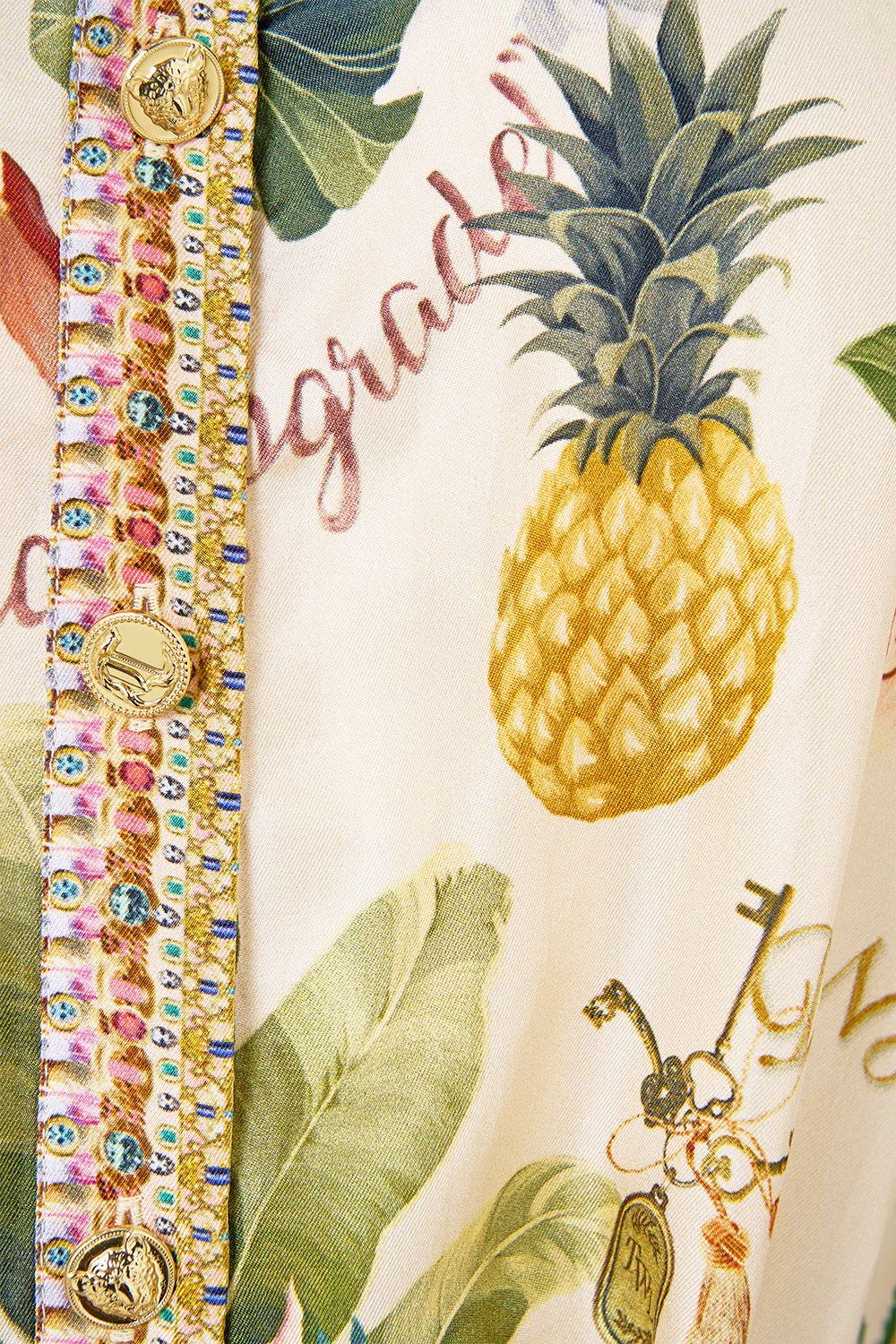 BUTTON THROUGH SCARF BLOUSE WELCOME TO THE WHITE LOTUS - Image 7