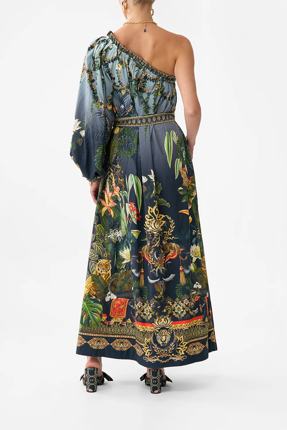 ONE SHOULDER DRESS WITH BLOUSON SLEEVE READY FOR MY WELCOME DRINK - Image 2