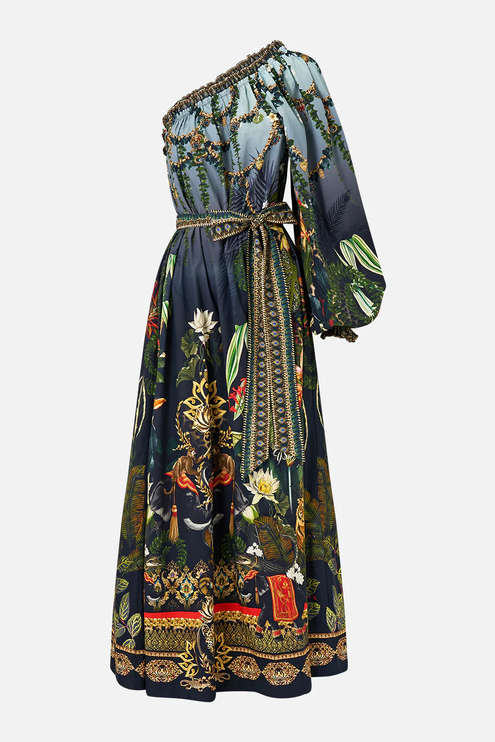 ONE SHOULDER DRESS WITH BLOUSON SLEEVE READY FOR MY WELCOME DRINK - Image 3