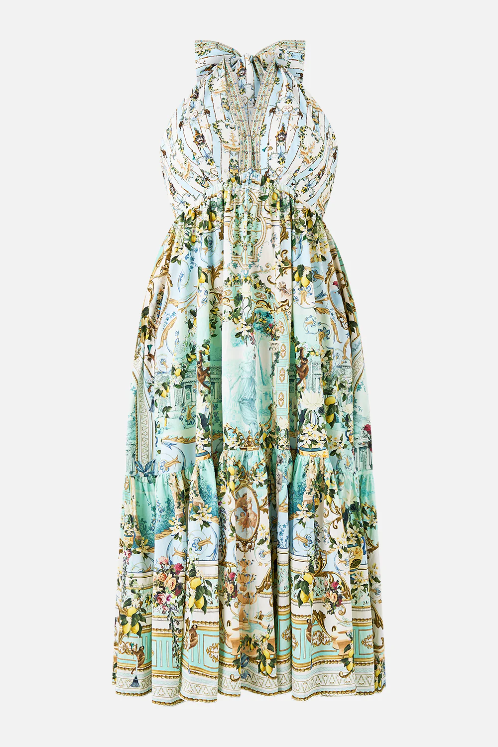RUFFLE HEM HALTER DRESS VENUS ON A VESPA - Image 10