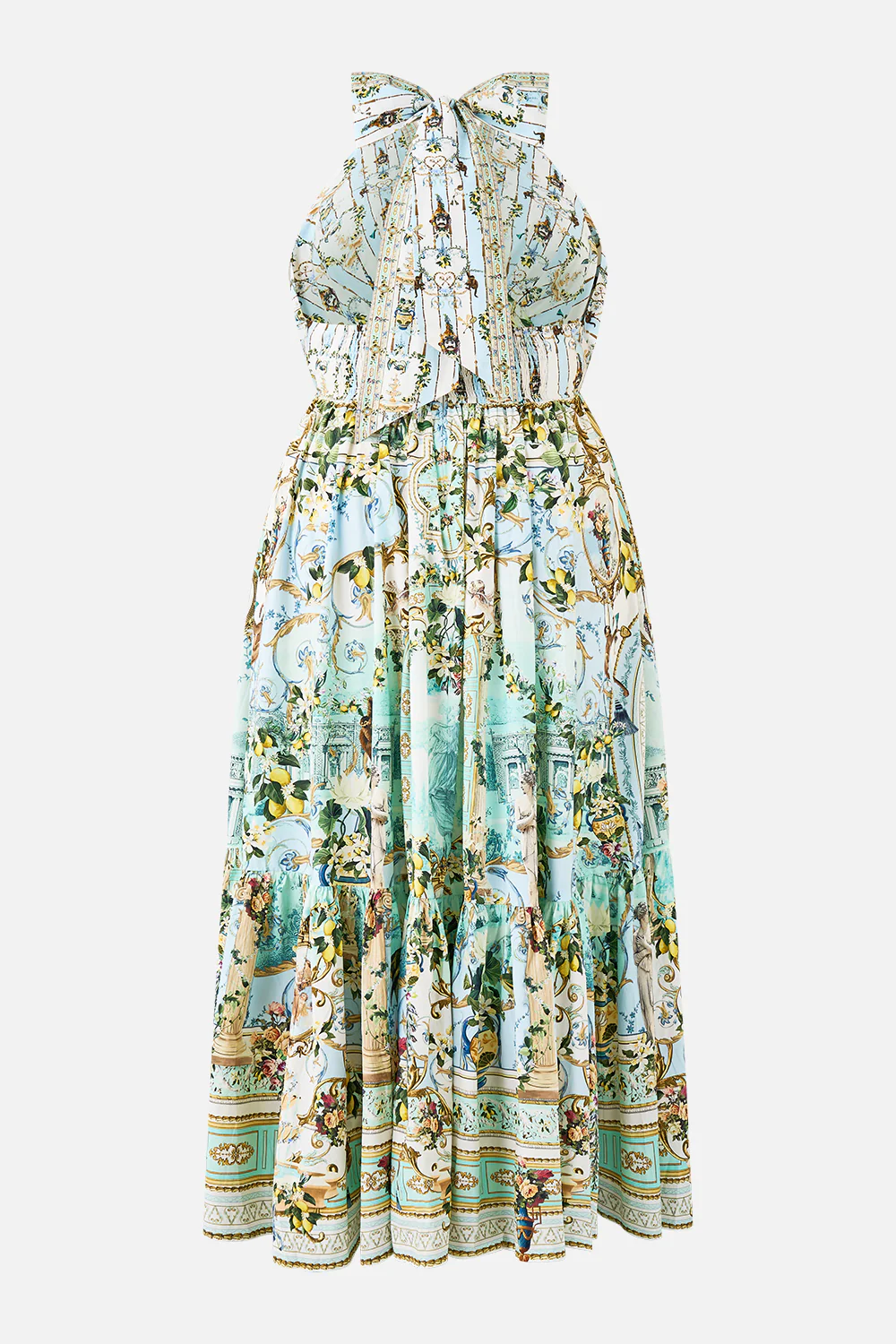 RUFFLE HEM HALTER DRESS VENUS ON A VESPA - Image 12