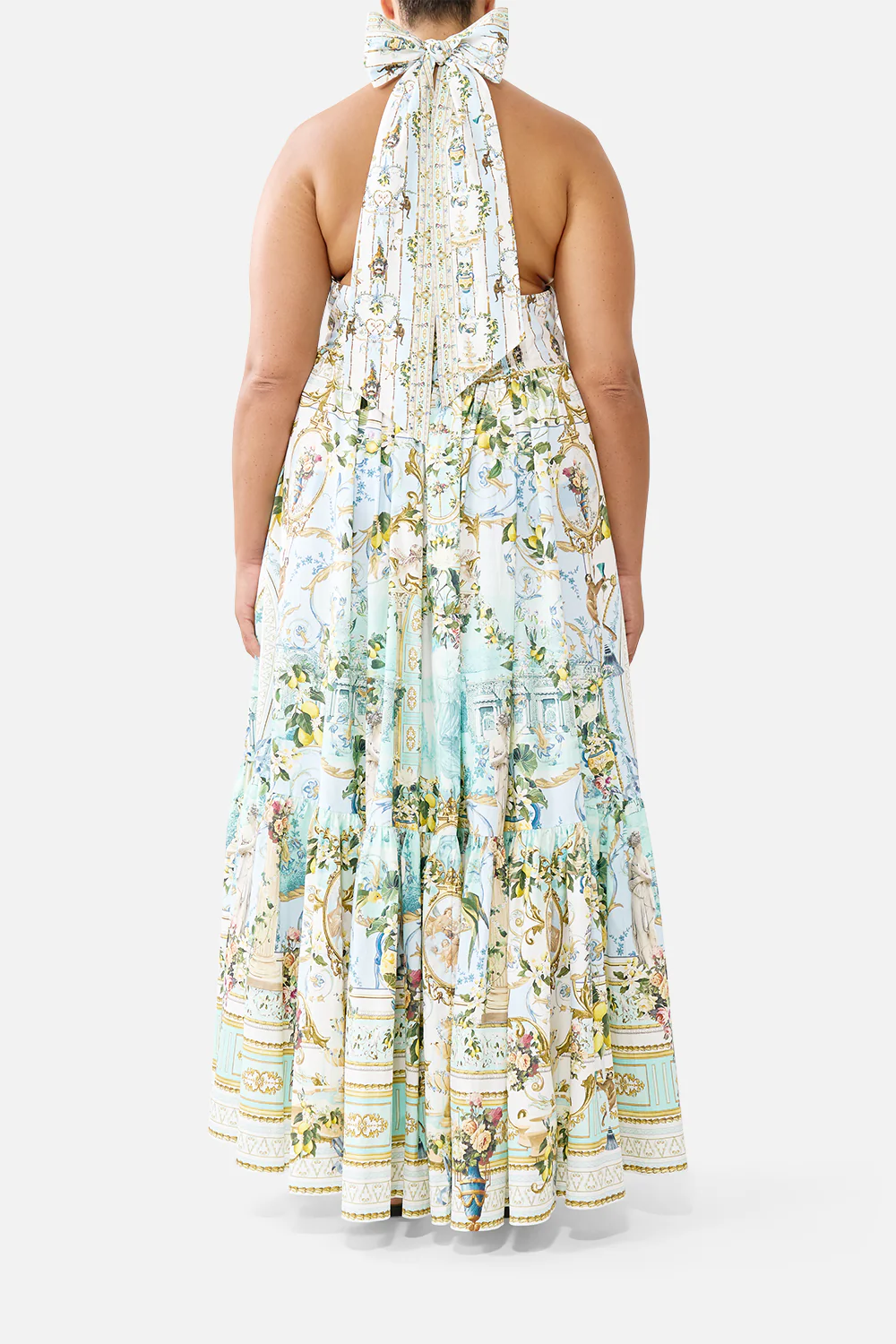 RUFFLE HEM HALTER DRESS VENUS ON A VESPA - Image 9