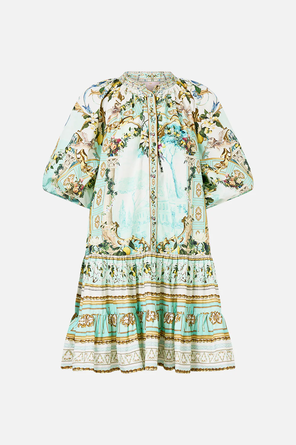 PUFF SLEEVE SHIRT DRESS VENUS ON A VESPA - Image 3