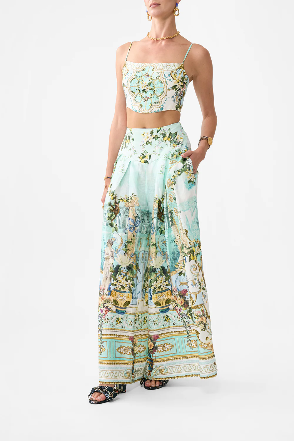 CORSET WAIST WIDE LEG PANT VENUS ON A VESPA - Image 4