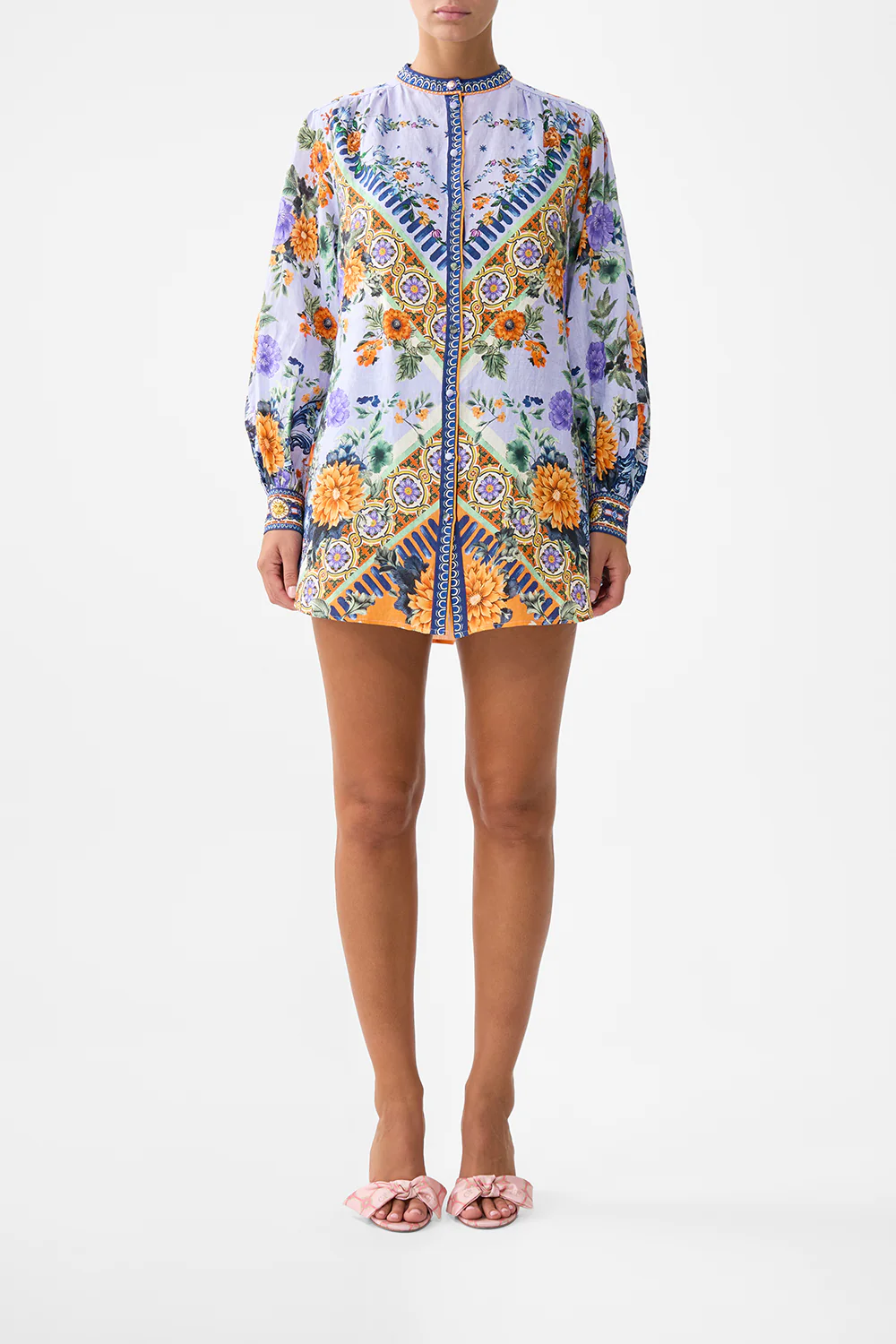 BLOUSON SLEEVE LONG LENGTH BLOUSE WITH YOKE LUSCIOUS IN LISBON