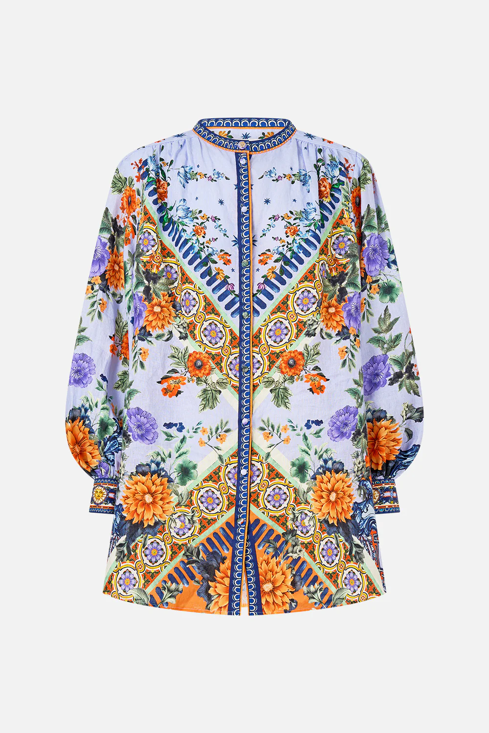 BLOUSON SLEEVE LONG LENGTH BLOUSE WITH YOKE LUSCIOUS IN LISBON - Image 3