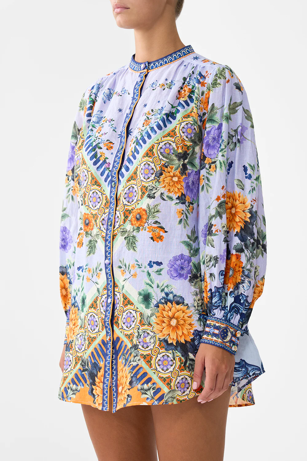 BLOUSON SLEEVE LONG LENGTH BLOUSE WITH YOKE LUSCIOUS IN LISBON - Image 5