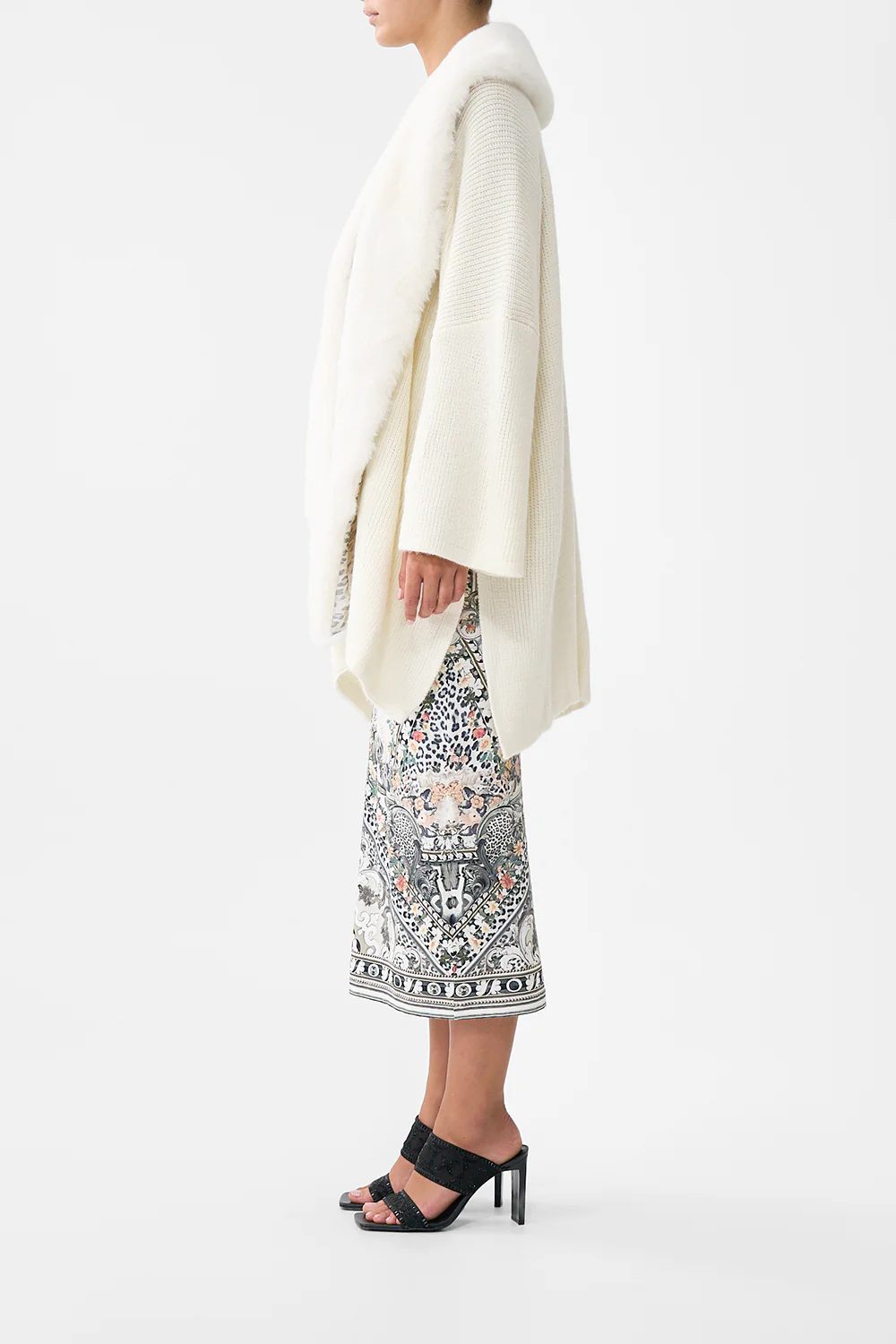 KNIT RELAXED LAYER WITH FAUX FUR MARBLE HEAVEN - Image 4