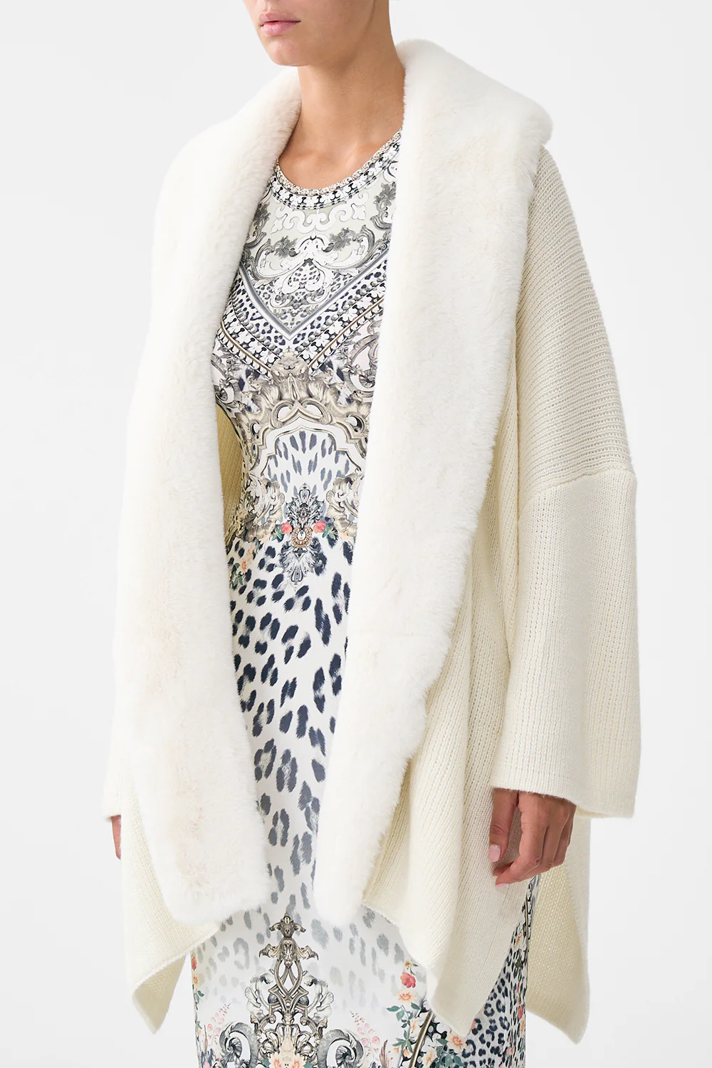 KNIT RELAXED LAYER WITH FAUX FUR MARBLE HEAVEN - Image 6