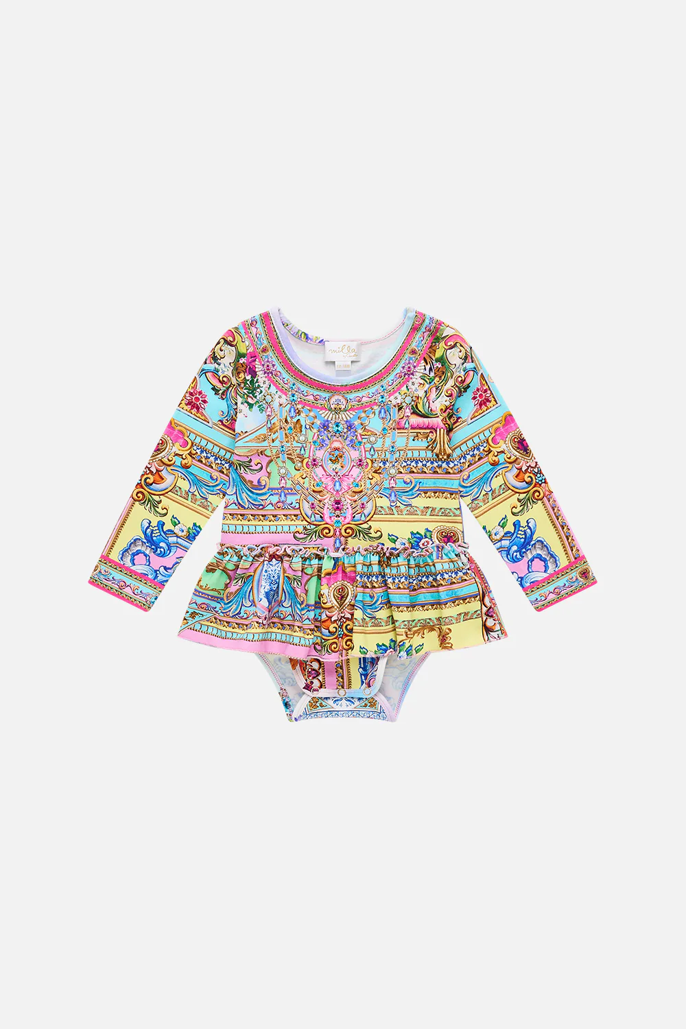 BABIES LONG SLEEVE BODYSUIT W JERSEY SKIRT SPIRIT OF SANTA MARIA